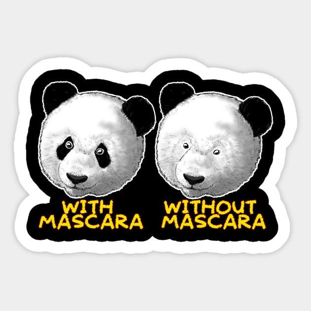 Mascara Panda Sticker by tabslabred